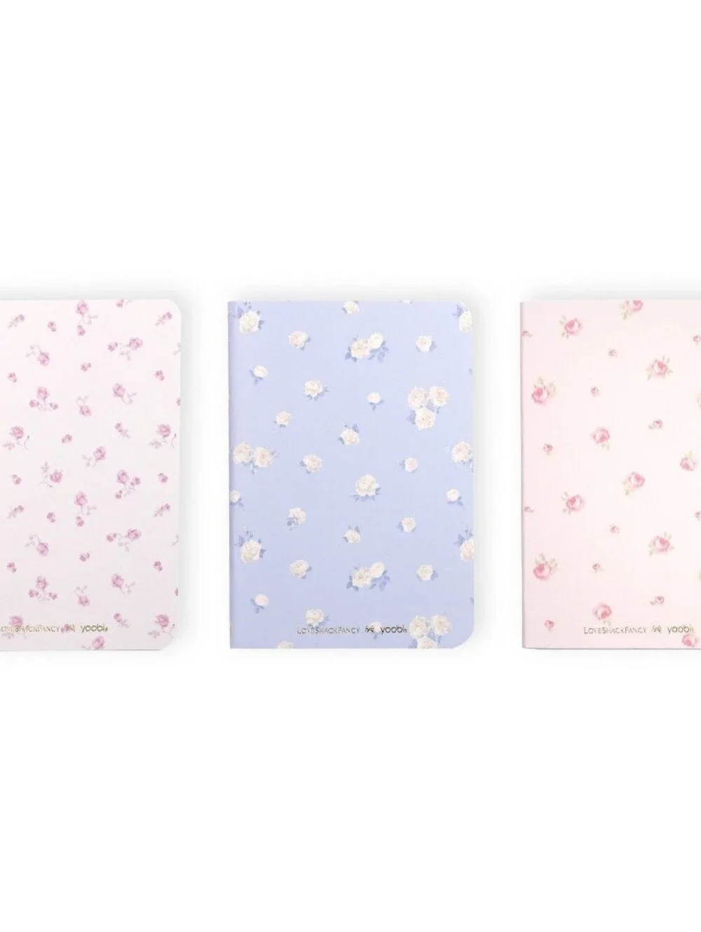 NWT LoveShackFancy x Target Yoobi 3-Pack Mini Journal Notebook Set Floral HTF